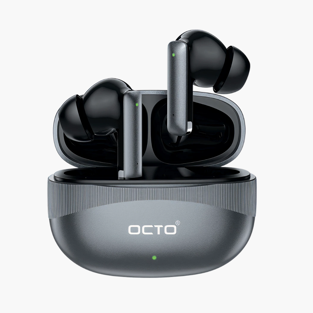 OCTO EB002 Quad Mic Heavy Bass Earbuds with AI Support