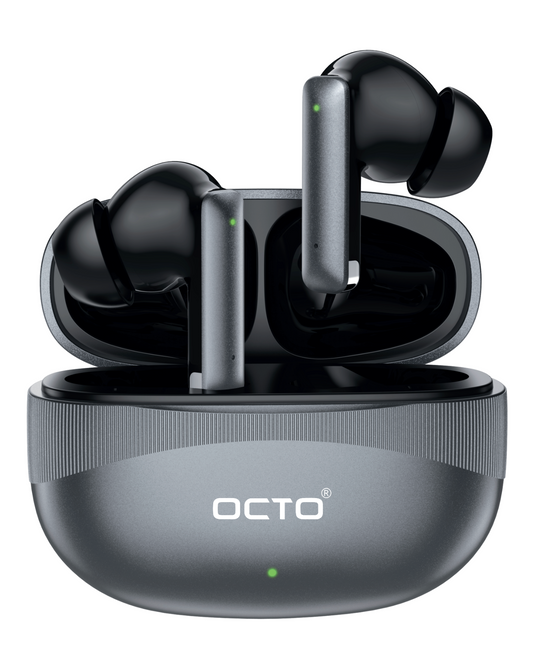 OCTO EB002 Quad Mic Heavy Bass Earbuds with AI Support